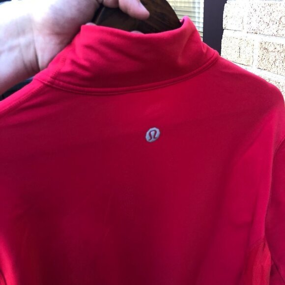 Lululemon Half Zip Spider Jacket Large Red - Picture 6 of 6